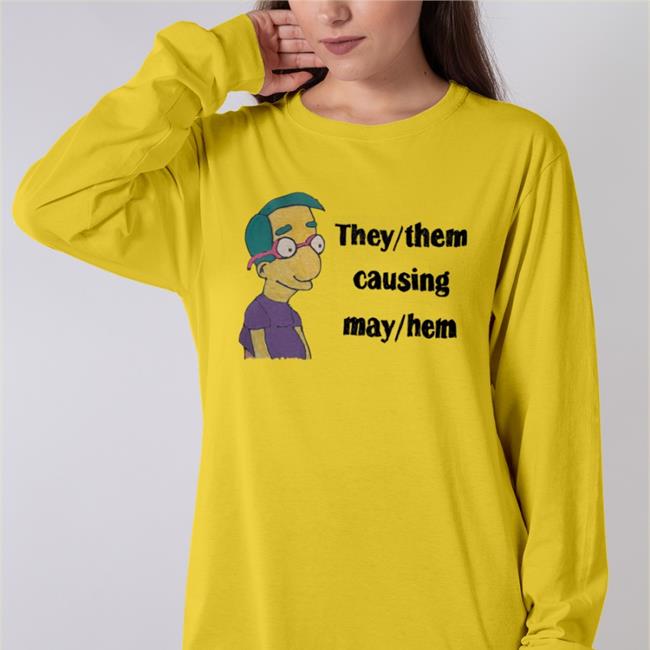 They/ Them Causing May/ Hem Tee Shirts Simpsons