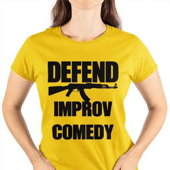 Tom Cecil Defend Improv Comedy Tee White