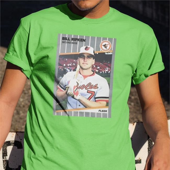 Billy Ripken Second Base Long Sleeve T Shirt Baltimore Orioles