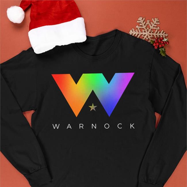Warnock For Georgia Merch Store Reverend Raphael Warnock Wearing Warnock W Pride New Shirt Jon Ossoff