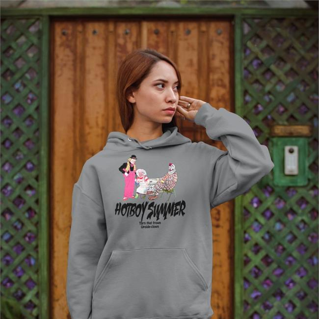 Hot Noy Summer Turn That Frown Upside Clown Long Sleeve T Shirt White