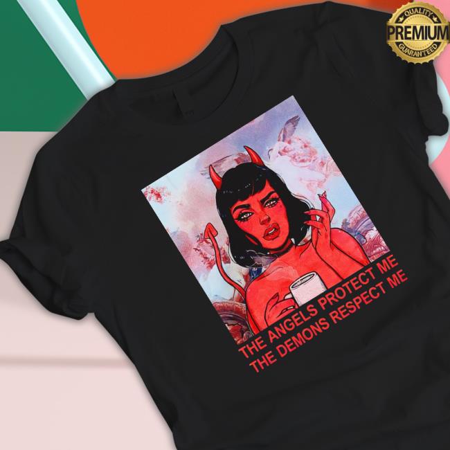 Official The Angels Protect Me The Demons Respect Me Halloween Official