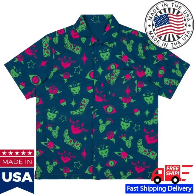 Official Meow Wolf Merch Lottie Button Up Tee Shirt