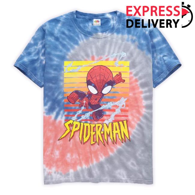 Official Spider-Man Sunset Youth Tie-Dye Sweater