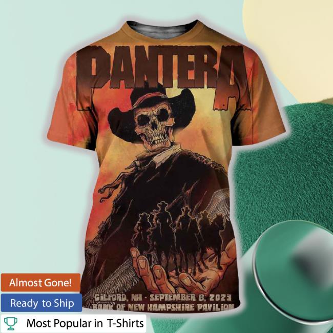 Pantera Official Gilford Nh Concert Poster In September 8 2023 Bank Of New Hampshire Pavilion All Over Print Hoodie Sweatshirt