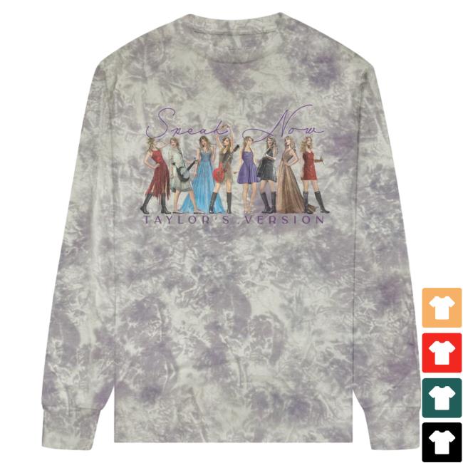 Official Spotify Merch Store Taylor Swift Speak Now (Taylor's Version) Eras Tie Dye Long-Sleeve TaylorSwift Shop