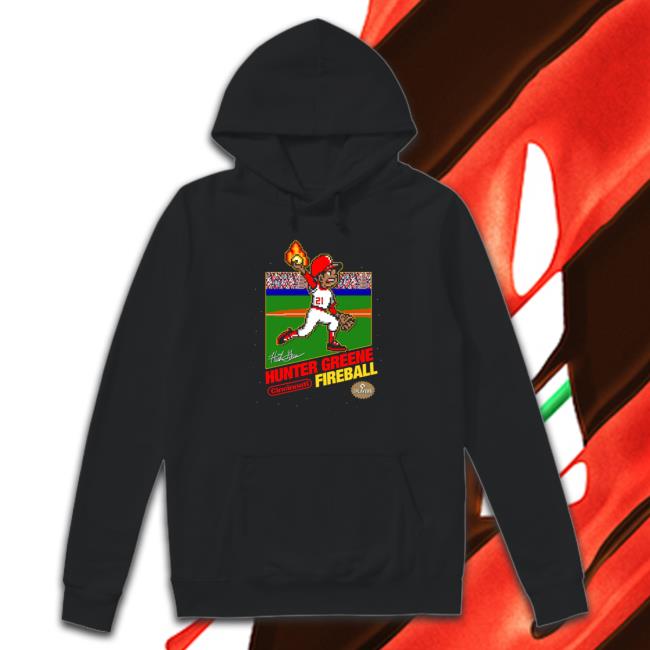Hunter Greene Cincinnati Fireball Signatures Players Greene 8 Bit Hoodie