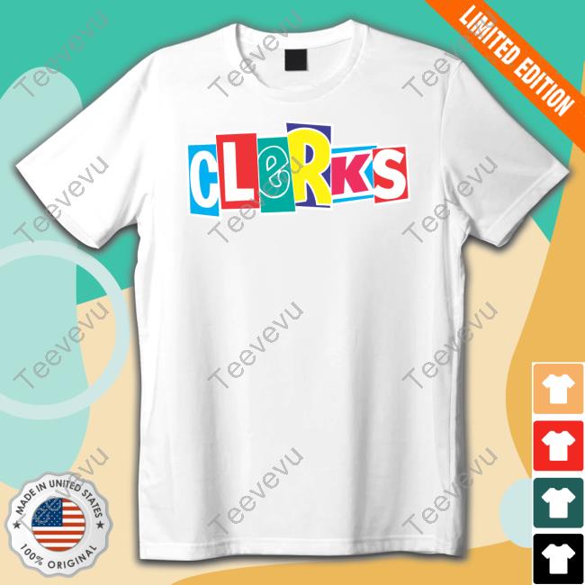 Official Jay And Silent Bob Clerks (Animated) Logo Tee Shirt