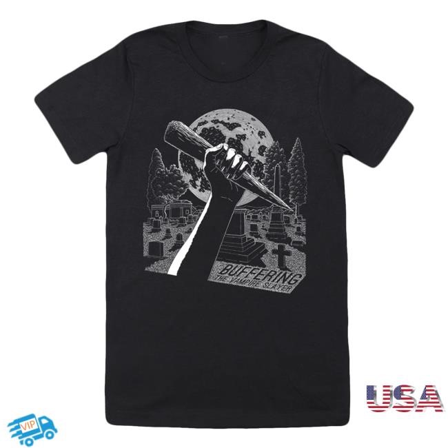 Buffering The Vampire Slayer Merch Logo Drawn T Shirts