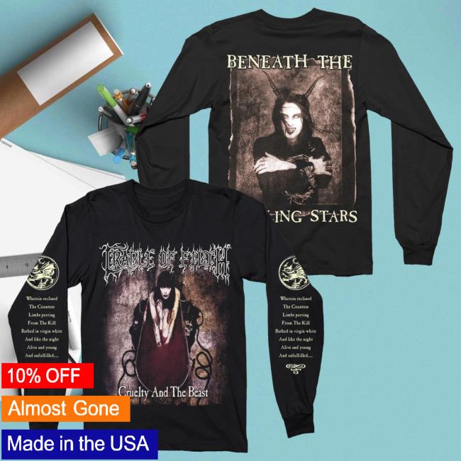 Official Night Shift Merch Indie Merch Store Cradle Of Filth - Dusk... And Her Embracecradle Of Filth - Cruelty And The Beast L/S Tee NightShiftMerch IndieMerchStore