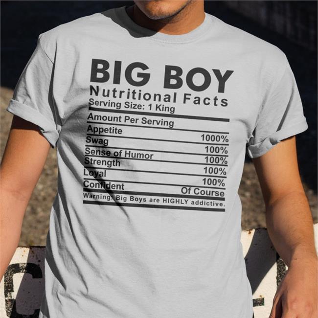Big Boy Nutritional Facts Tee Shirts