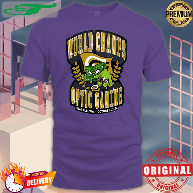Optic Gaming Merch World Champs Optic Gaming Seattle, Wa October 2022 Shirt Hcs World Champions Tee Shirts Optic Hecz