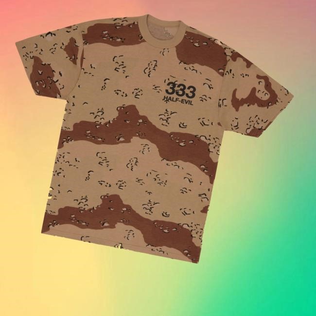 Desert Camo Logo Tie Dye Crewneck Sweatshirt Half Evil Merch Store