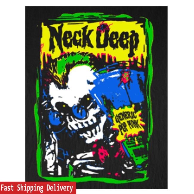 Official Neck Deep Store Merch Generic Pop Punk Skull Longsleeve Edition Hoodie