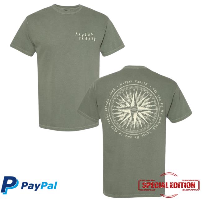 Official Merch Now Mayday Parade Compass Moss Shirts MerchNow