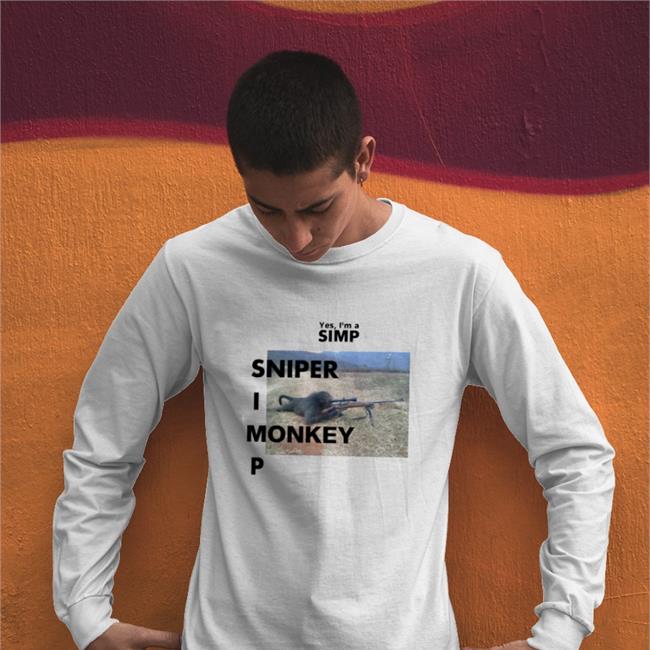 Yes I'm A Simp Sniper Monkey P Shirt Shirts That Go Hard