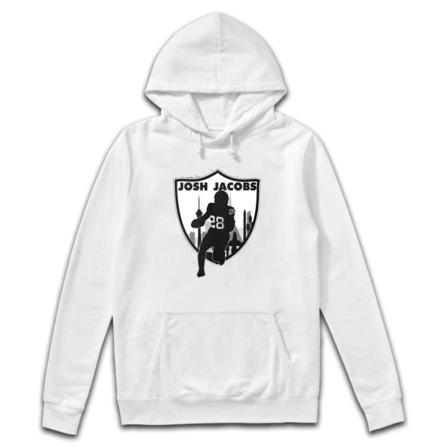 Jacobs Vegas 28 Josh Jacobs Football Logo Hooded Sweatshirt