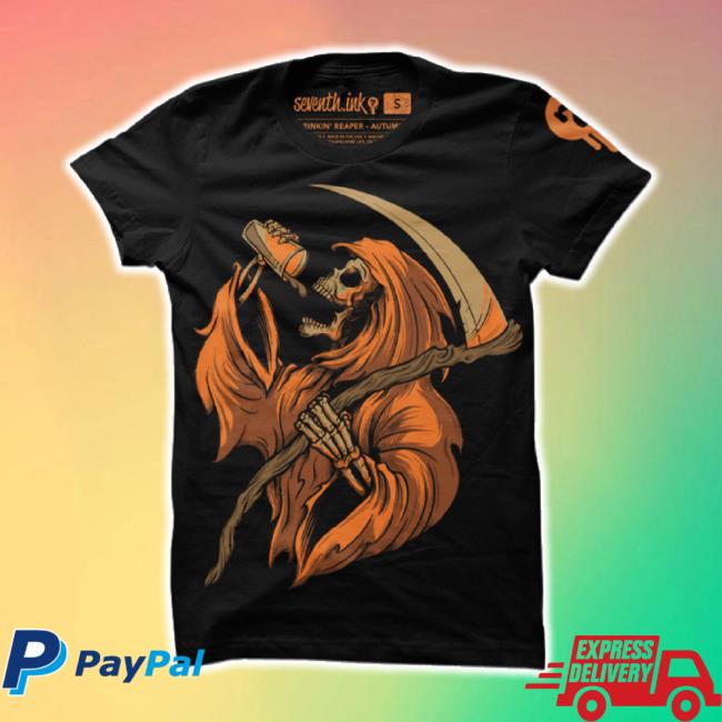 Trending Seventhink Merch Store Autumn Edition Drinkin' Reaper Hoodie Seventhink Shop