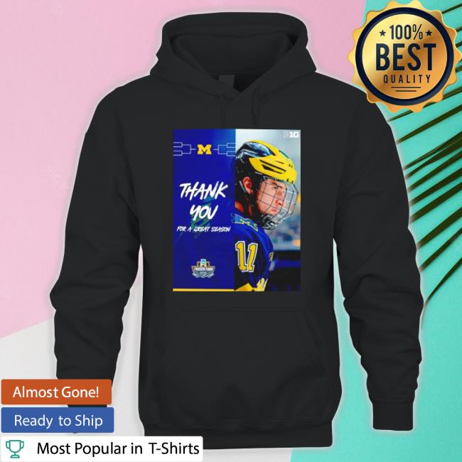 Michigan Wolverines 2023 Men’S Frozen Four Big Ten Thank You For A Great Season Shirt