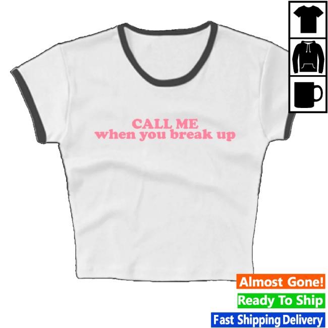 Trending Selena Gomez Merch Call Me When You Break Up Baby Rib Crop Ringer T-Shirt