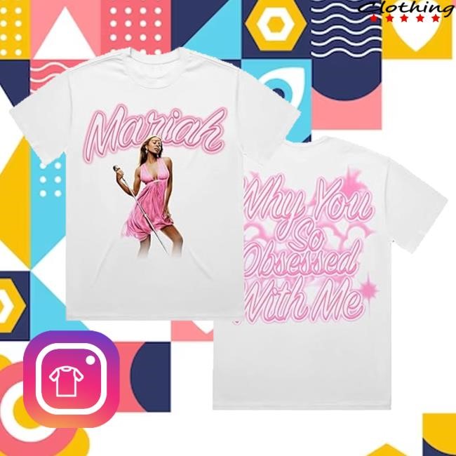 Mariah Carey Official Merch Why You So Obsessed With Me Airbrush Crewneck Sweatshirt