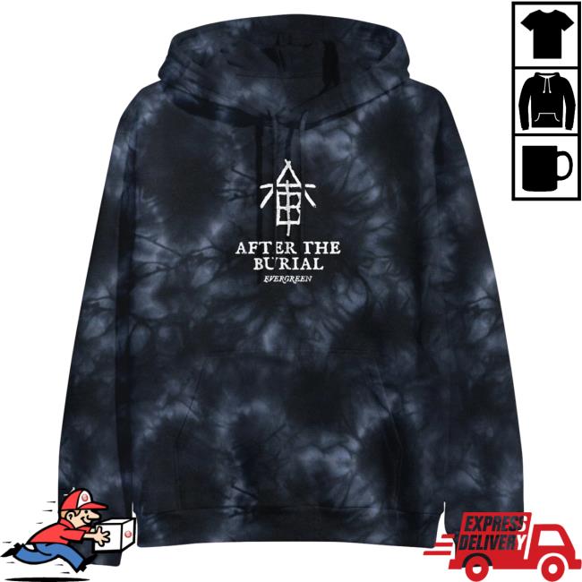 Official After The Burial Merch Pictogram Black Crystal Wash Tie Dye Crew neck Sweatshirt Tie-Dye