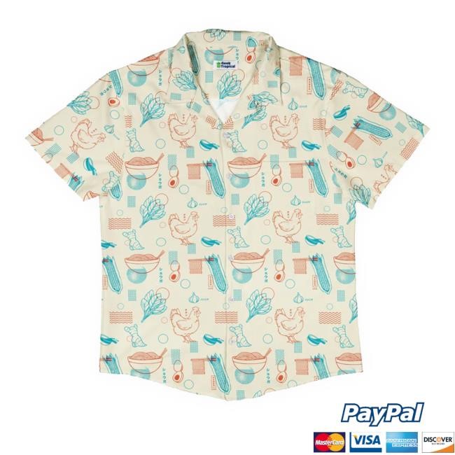 Geektropical Shop Ramen Recipe Japanese Button Up Shirt