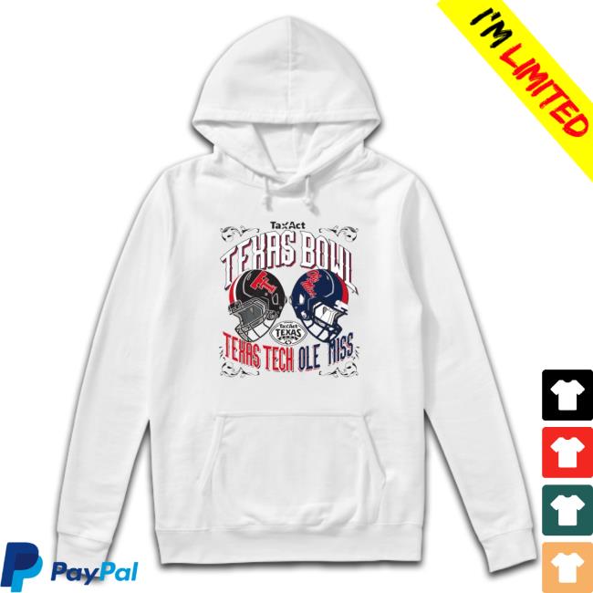 2022 Taxact Texas Bowl Texas Tech Vs Ole Miss Hooded Sweatshirt