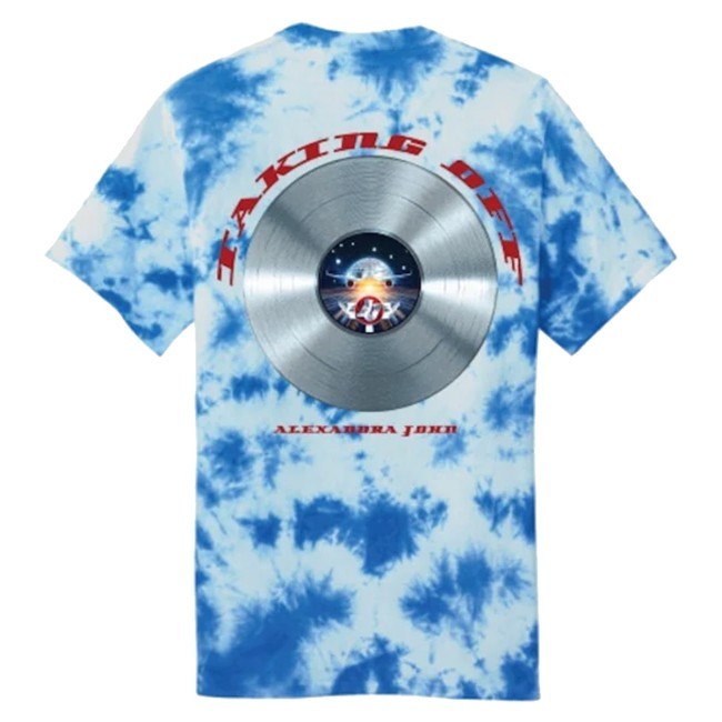 Alexandra John Music Merch Taking Off Zip Hoodie Blue Tie Dye Limited Edition