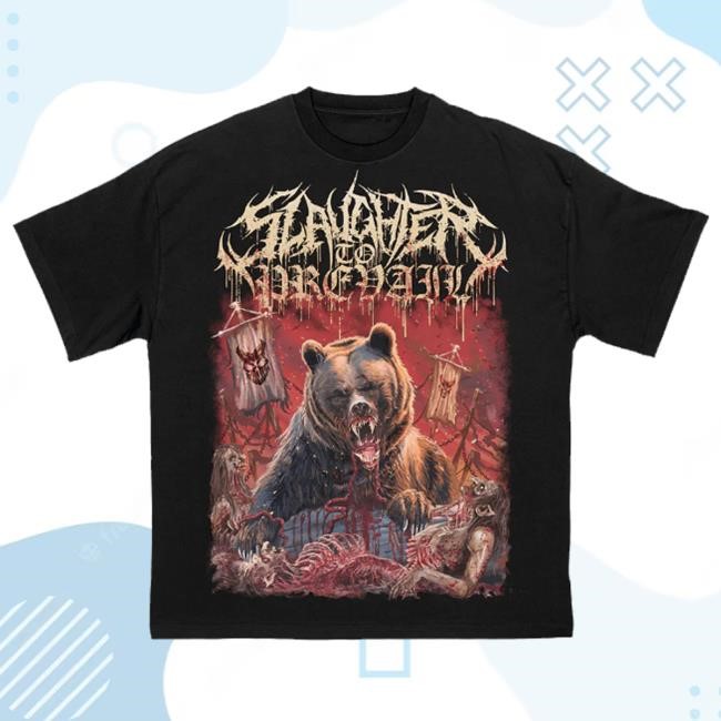 Official First Blood Merchandise Merch Store Slaughter To Prevail - Bear Crewneck Sweatshirt