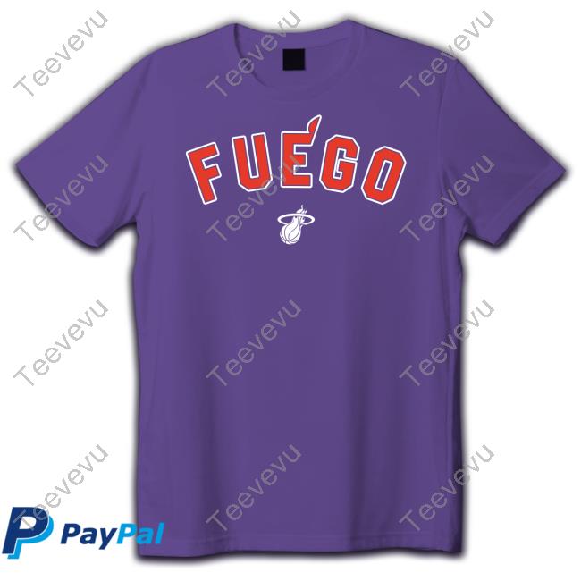 Fuego Miami Heat Tee Shirt Bam Adebayo Wearing Fuego T Shirts