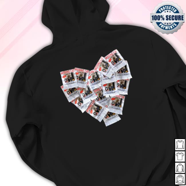 Sweat À Capuche Led Missing Cat Love Noir Classic Shirt