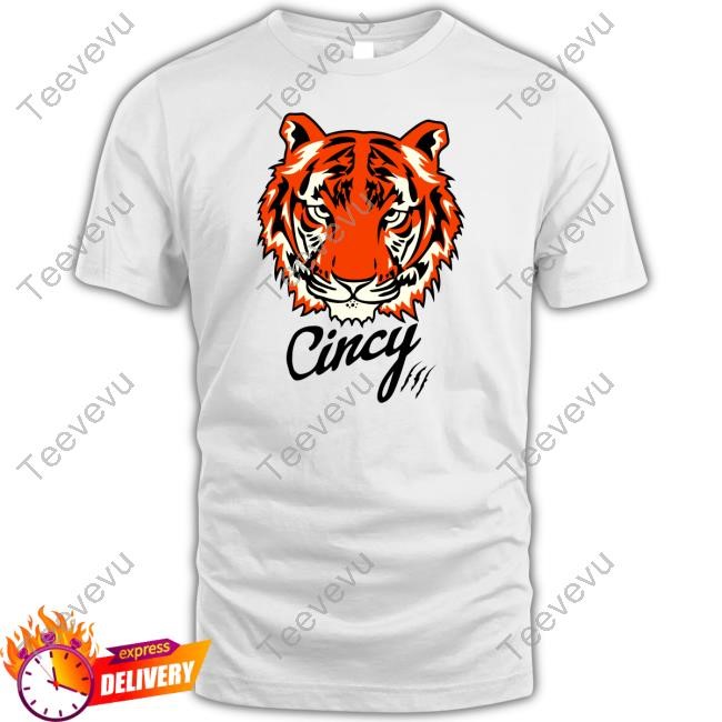 Cincy The Tiger Head By Hollis Strunk Long Sleeve