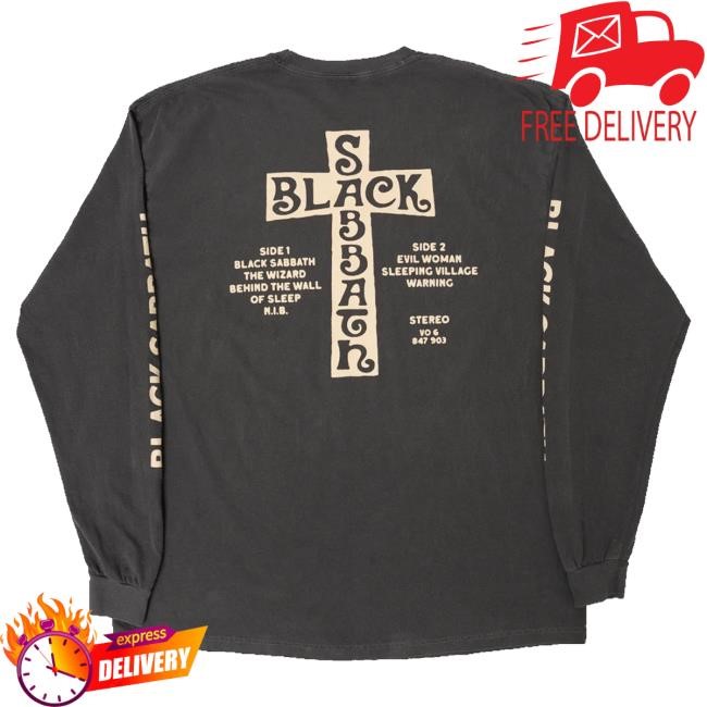 Black Sabbath Apparel Shop Merch Store Self Titled Track List Long Sleeve Long Sleeve Shirt Black Sabbath Apparel Shop Merch Store Self Titled Track List Long Sleeve Hoodie