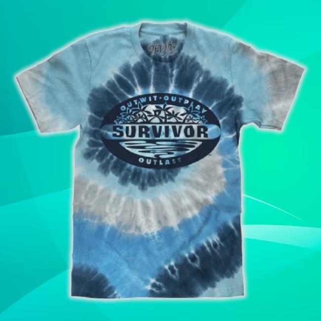 Survivor Logo Outwit Outplay Outlast Tie Dye Unisex Sweatshirt- Moonbeam Tie Dye