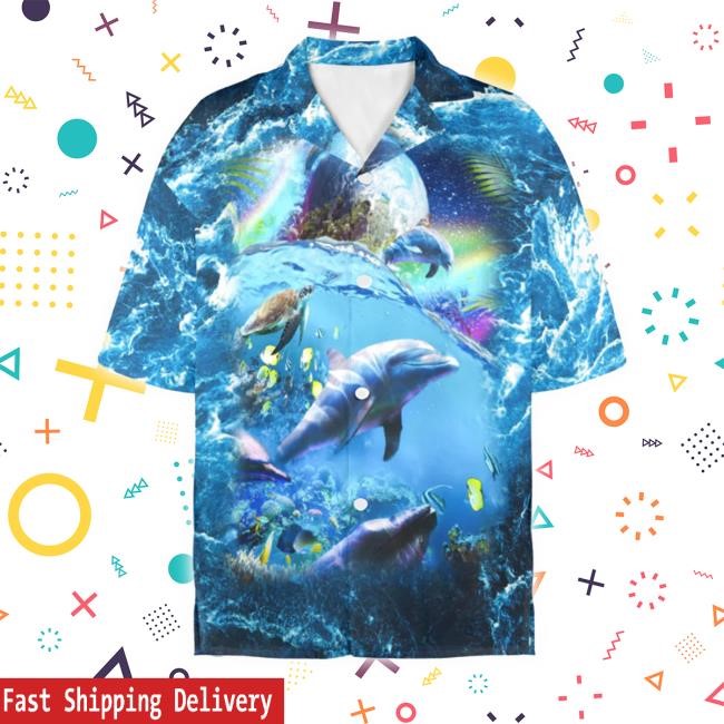 Galaxy Dolphin Women's Hawaiian T Shirts