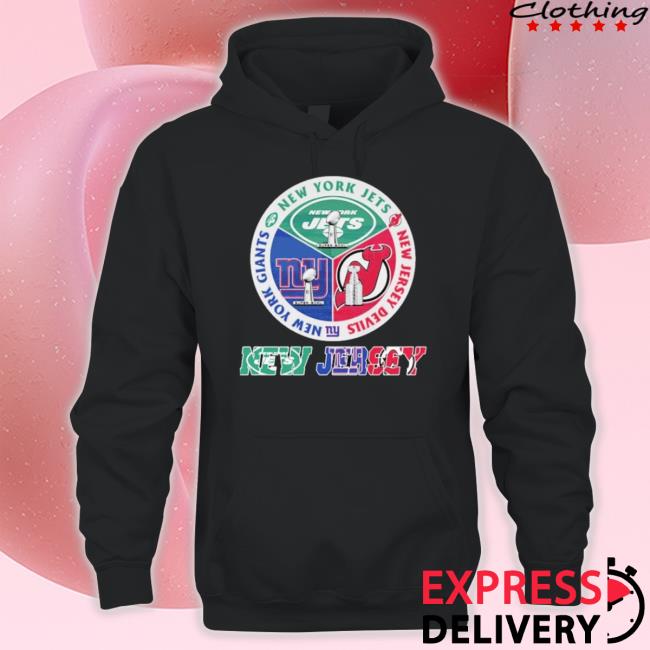 Jersey Circle Logo Sport Teams Giants Jets Devils Sweater