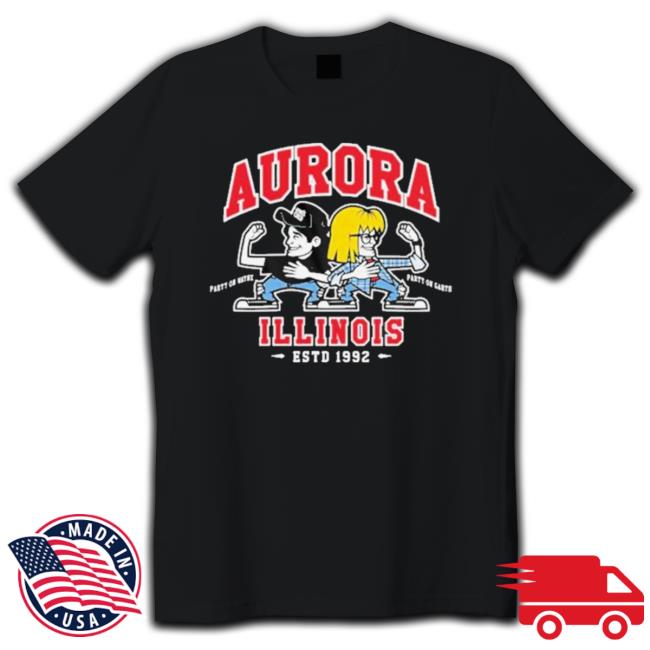 Waynes World Party Time Aurora Illinois Est 1992 Sweatshirts