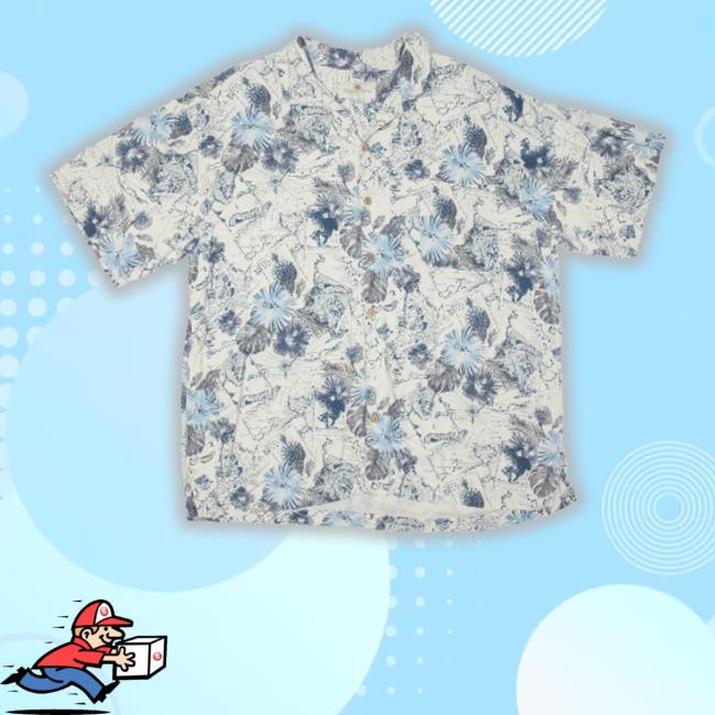 Cerqular Merch Island Shores Map Mens Hawaiian Shirt
