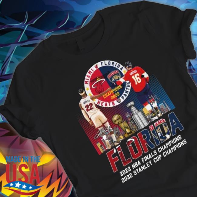 Miami Heat Vs Florida Panthers Butler And Barkov Champions Florida Skyline Shirt