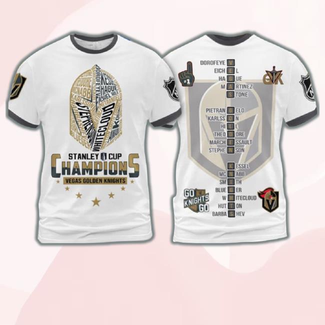 Vegas Golden Knights 2023 Stanley Cup Champions Roster All Over Print 3D Sweater