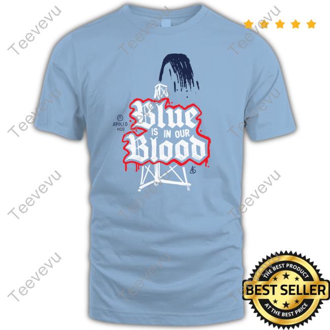 Apollohou Store Blue Is In Our Blood Long Sleeve Tee Shirt
