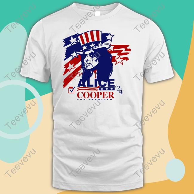 Vote For Alice Cooper 24 For President Hoodie Sweatshirt
