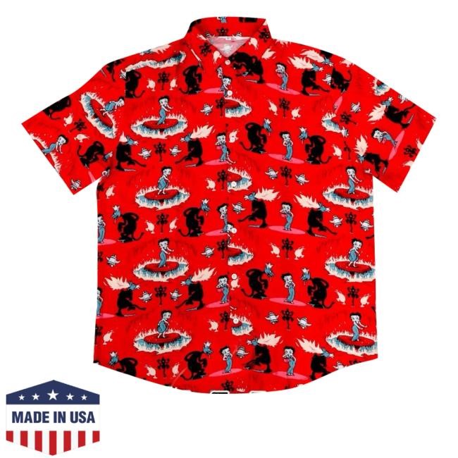 Betty Boop - Red Hot Mama Button Up T Shirt Rockinpins Merch