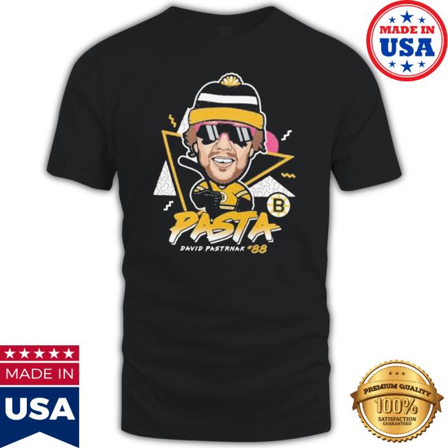 Official Pasta David Pastrnak 88 Boston Hockey Cartoo T-Shirt