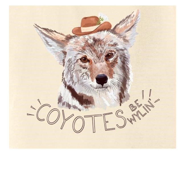 Tooth And Claw Merch Coyotes Be Wylin Hoodie Ivory
