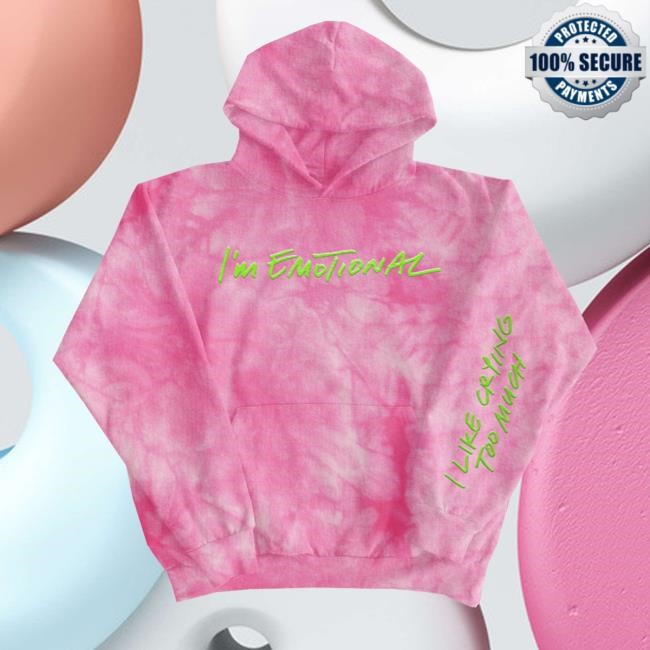 I Am Anne Marie Merch I'm Emotional Tie Dye Hoodie Pink