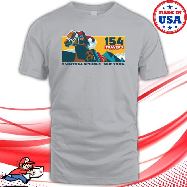 Official Saratoga 2023 Travers Stakes Dated Logo T-Shirt