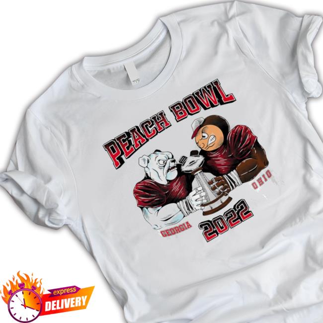Georgia Bulldogs Vs Ohio State Buckeyes Mascot Peach Bowl 2022 Hooded Sweatshirt