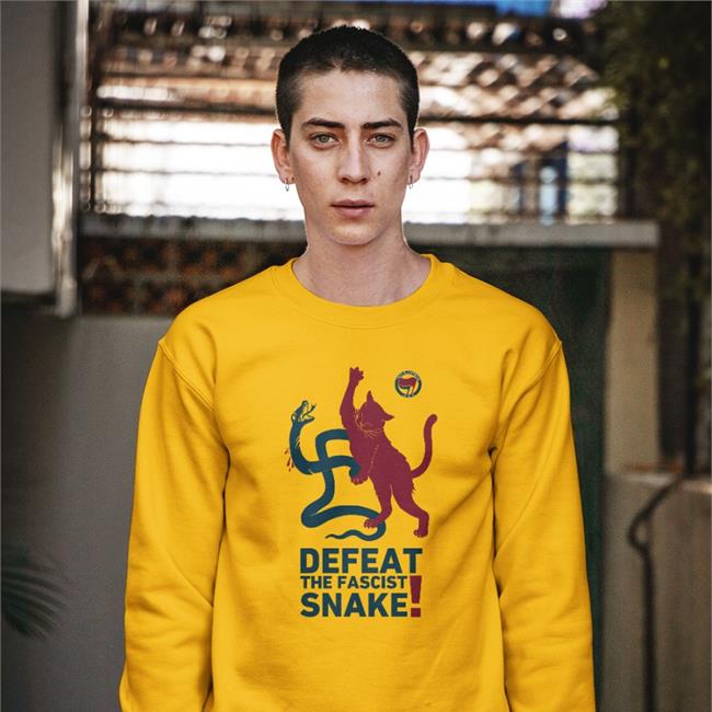 No Gods No Masters Defeat The Fascist Snake T Shirt Soviet Cat